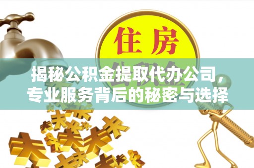 沁源揭秘公积金提取代办公司，专业服务背后的秘密与选择指南